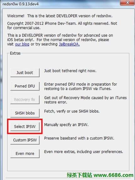 红雪0.9.13dev4不圆满越狱iOS6 GM版图文详细教程