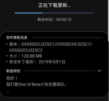 S8/S8+ One UI Beta 2